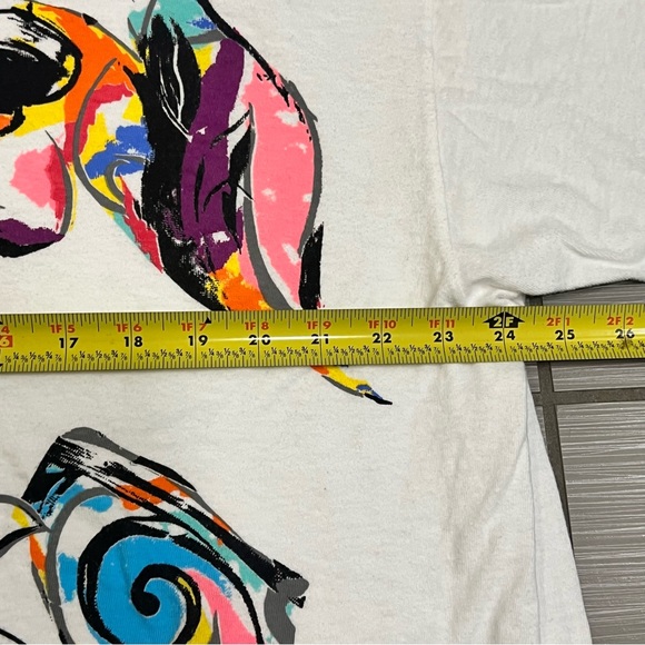 Vintage 90s Multicolor Abstract Geometric Single Stitch Funky Swirl Art - Picture 6 of 7